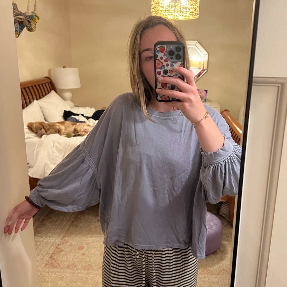 Free people puffy sleeve top